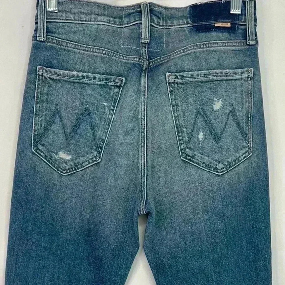 Mother Superior Denim High Waisted Rider Far Beyond the Sky Straight Leg Size 27 - Picture 7 of 15